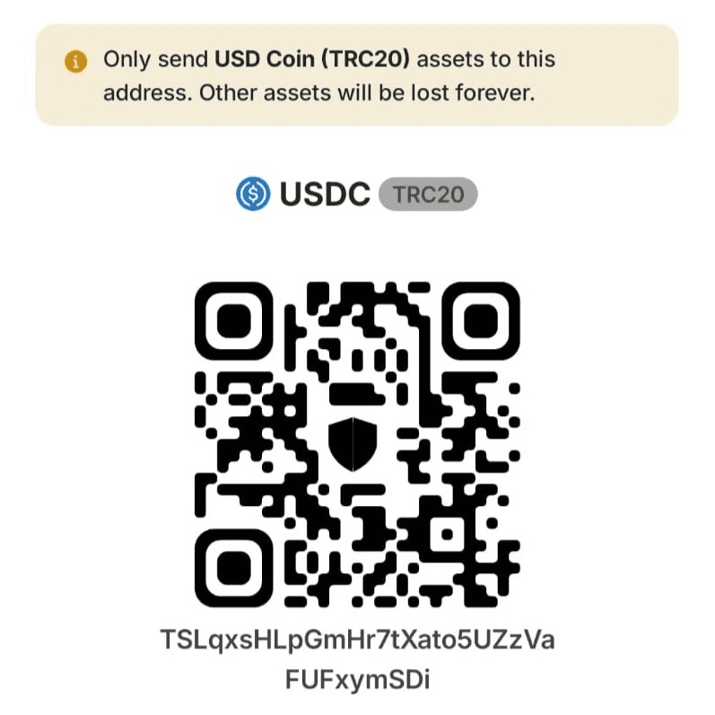 QR code for USDC on TRON Network (TRC20)