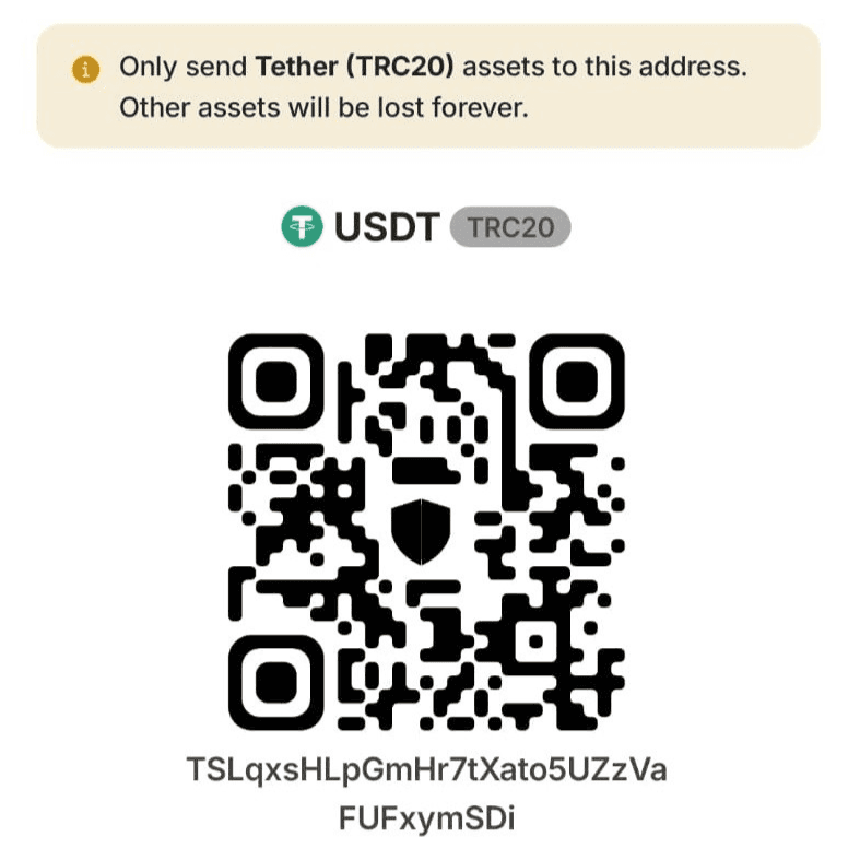 QR code for USDT on TRON Network (TRC20)